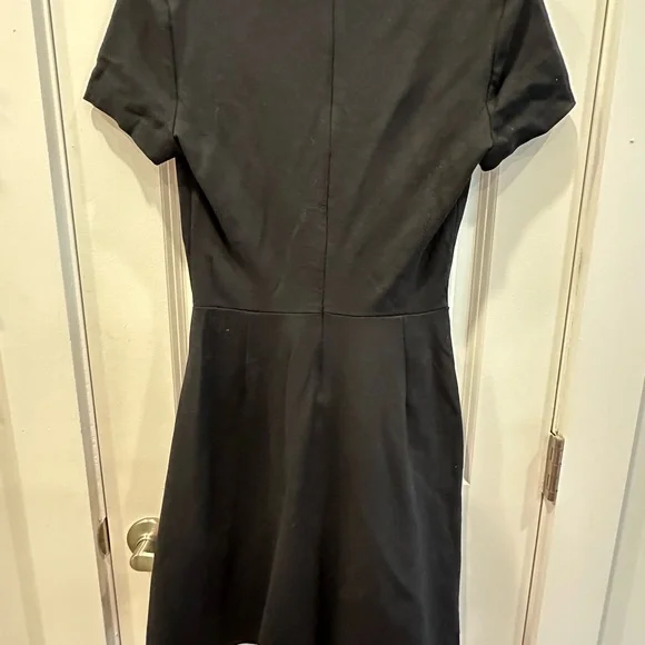 Banana Republic Black V-Neck A-Line Mini Dress - Picture 3 of 4